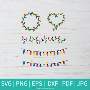 Christmas Lights SVG - Christmas SVG - Lights SVG - Colors SVG - Newmody