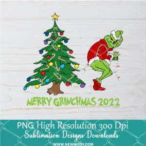 Merry Grinchmas 2022 PNG For Sublimation, christmas PNG