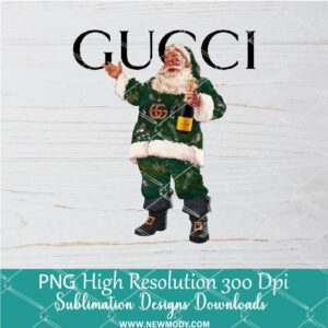 Santa Gucci PNG For Sublimation, Gucci PNG, Christmas PNG