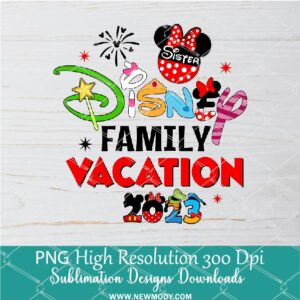 Disney Family Vacation 2023 PNG For Sublimation, Disney PNG