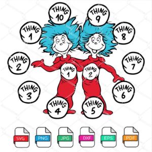 Thing 10 Svg - Thing 1 thing 2 Svg Newmody