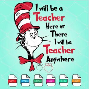 I Will Be A Teacher Here Or There I Will Be A Teacher Anywhere SVG Newmody